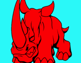 Dibujo Rinoceronte II pintado por kikin