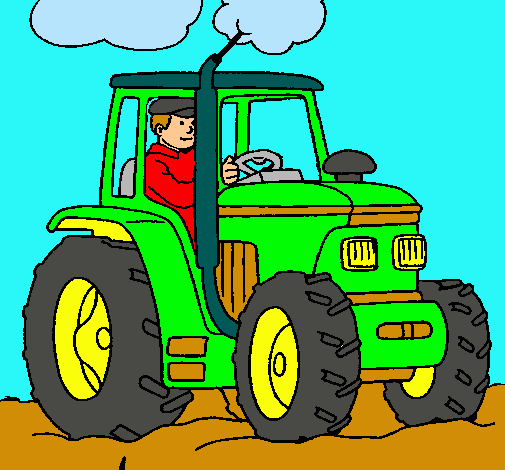 Tractor en funcionamiento