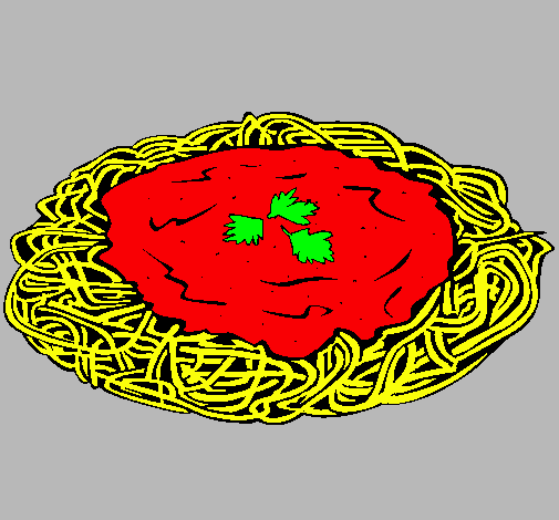 Dibujo Espaguetis con queso pintado por bylli