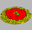 Dibujo Espaguetis con queso pintado por bylli