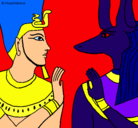 Dibujo Ramsés y Anubis pintado por carlozz