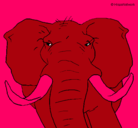 Dibujo Elefante africano pintado por vickymoon