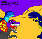 Dibujo Imaginext 17 pintado por dinosaurios