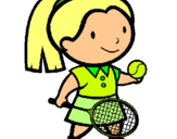 Dibujo Chica tenista pintado por Dannii