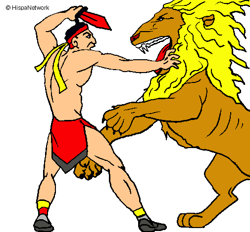 Gladiador contra león