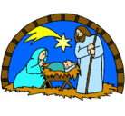 Dibujo Pesebre de navidad pintado por vaneiglesias