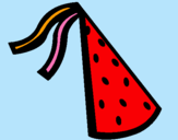 Dibujo Sombrero de cumpleaños pintado por piwytooo
