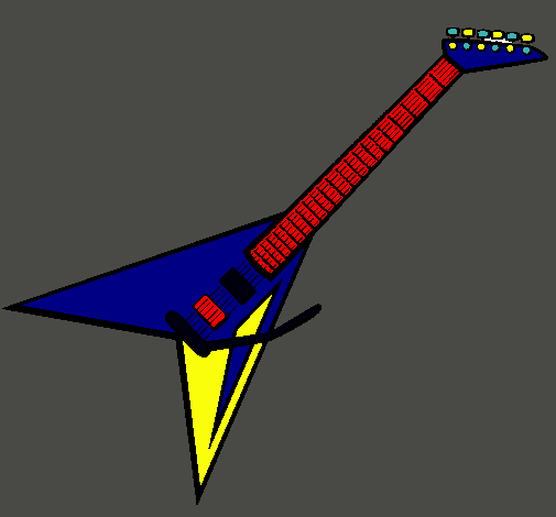 Dibujo Guitarra eléctrica II pintado por rockgoku
