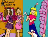 Dibujo Barbie de compras con sus amigas pintado por 2202mmc