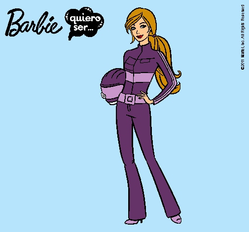 Barbie piloto de motos