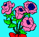 Dibujo Ramo de rosas pintado por ninul