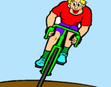 Dibujo Ciclista con gorra pintado por deporte