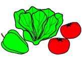 Dibujo Verduras pintado por zuray
