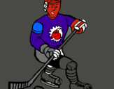 Dibujo Jugador de hockey sobre hielo pintado por abcdefg
