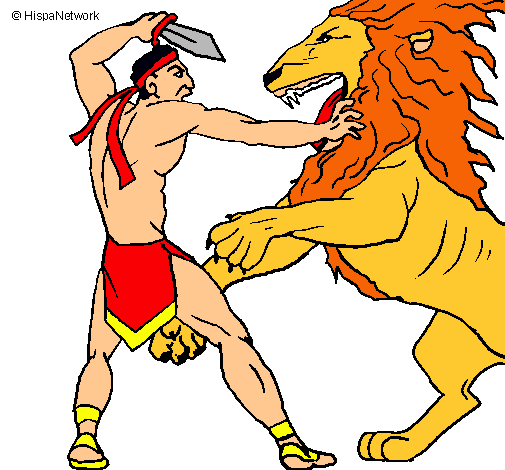 Gladiador contra león