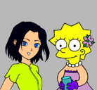 Dibujo Sakura y Lisa pintado por Dilccy