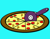 Dibujo Pizza pintado por adgs