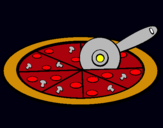 Dibujo Pizza pintado por kimber