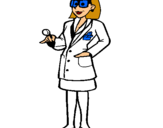 Dibujo Doctora con gafas pintado por OLISBETH