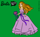 Dibujo Barbie vestida de novia pintado por 1564