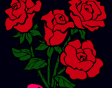 Dibujo Ramo de rosas pintado por yeyayin