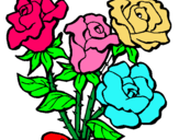 Dibujo Ramo de rosas pintado por ijuwerh