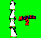 Dibujo Madagascar 2 Pingüinos pintado por jajje