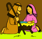 Dibujo Adoran al niño Jesús pintado por andrrsestrfr