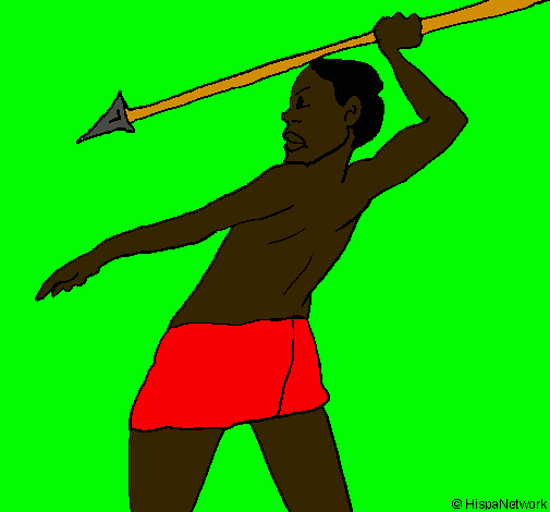 Dibujo Cazador africano pintado por dany_miley