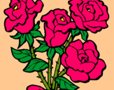 Dibujo Ramo de rosas pintado por jjkiiiii