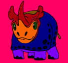 Dibujo Rinoceronte pintado por gaellll