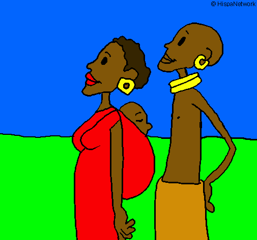 Dibujo Familia de Zanmbia pintado por dany_miley
