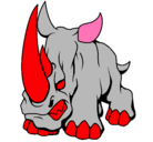 Dibujo Rinoceronte II pintado por felu