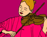 Dibujo Violinista pintado por kukusumusu