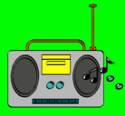 Dibujo Radio cassette 2 pintado por hbuflhighjdh