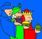Dibujo Los Reyes Magos 3 pintado por seva