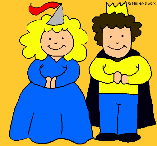 Dibujo Princesa y rey pintado por Felipe7