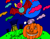Dibujo Paisaje de Halloween pintado por NJHUYTREWQAS