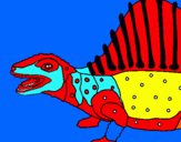 Dibujo Dinosaurio pintado por polf