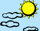 Dibujo Sol y nubes 2 pintado por Rauly