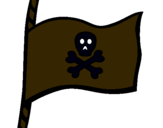 Dibujo Bandera pirata pintado por fray