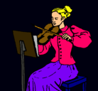 Dibujo Dama violinista pintado por anna23
