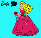 Dibujo Barbie vestida de novia pintado por cole11