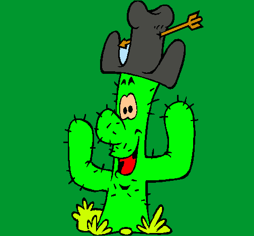 Cactus con sombrero