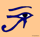Dibujo Ojo Horus pintado por mayagr