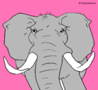 Dibujo Elefante africano pintado por blogo