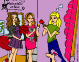 Dibujo Barbie de compras con sus amigas pintado por lara2002