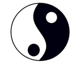 Dibujo Yin y yang pintado por sumak