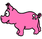 Dibujo Cerdo pintado por lcastaing