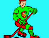 Dibujo Jugador de hockey sobre hielo pintado por sam28